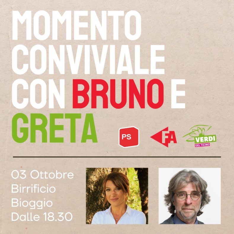 Momento conviviale con Bruno Storni e Greta Gysin